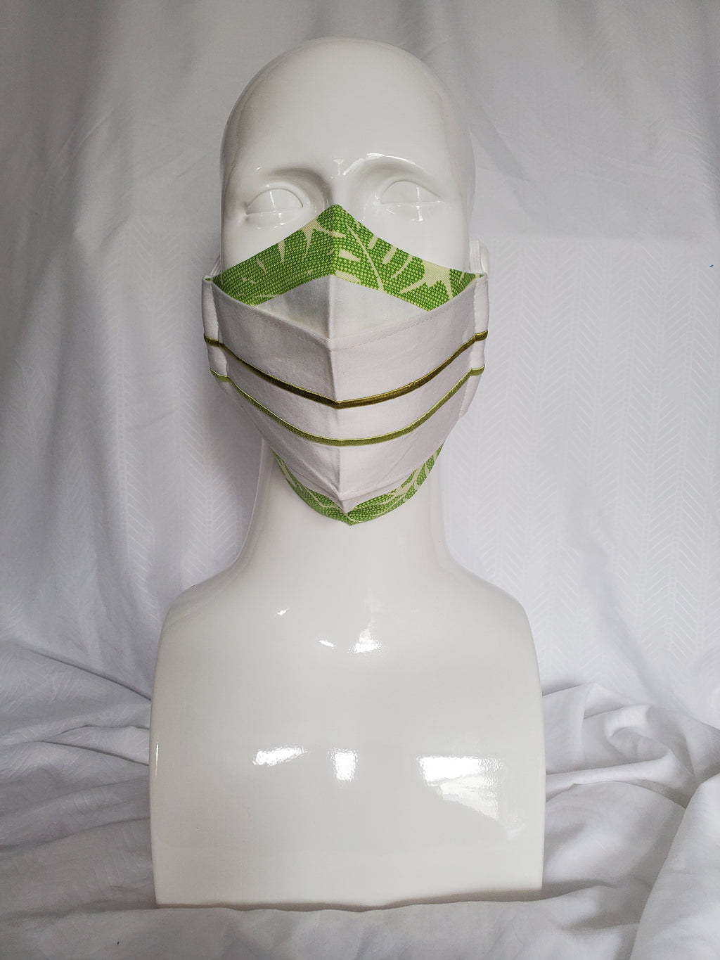 3D Mask-Green Strip Embroidered