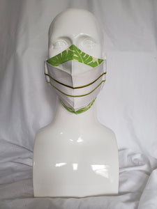 3D Mask-Green Strip Embroidered