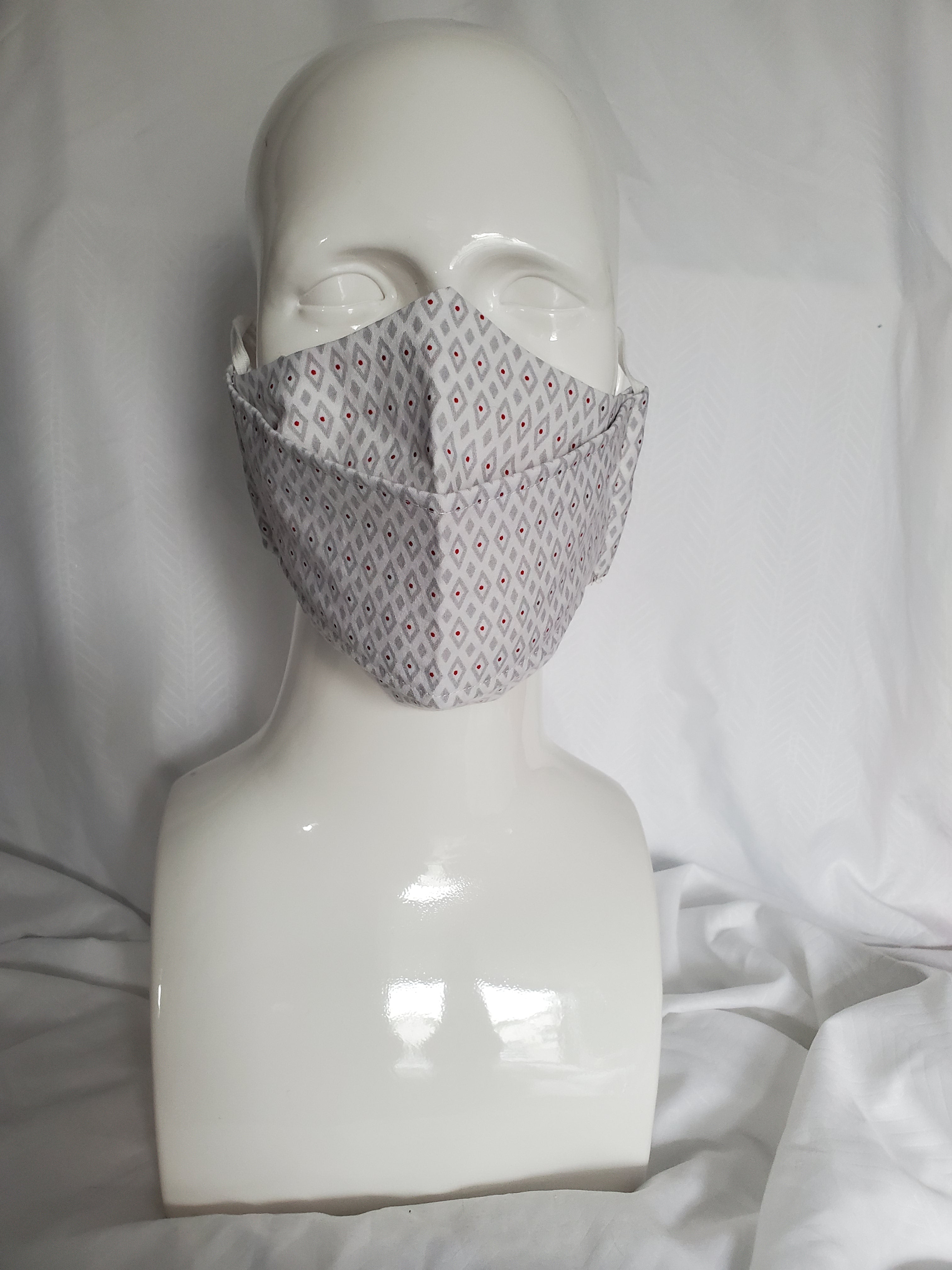 3D Mask-Silver Red
