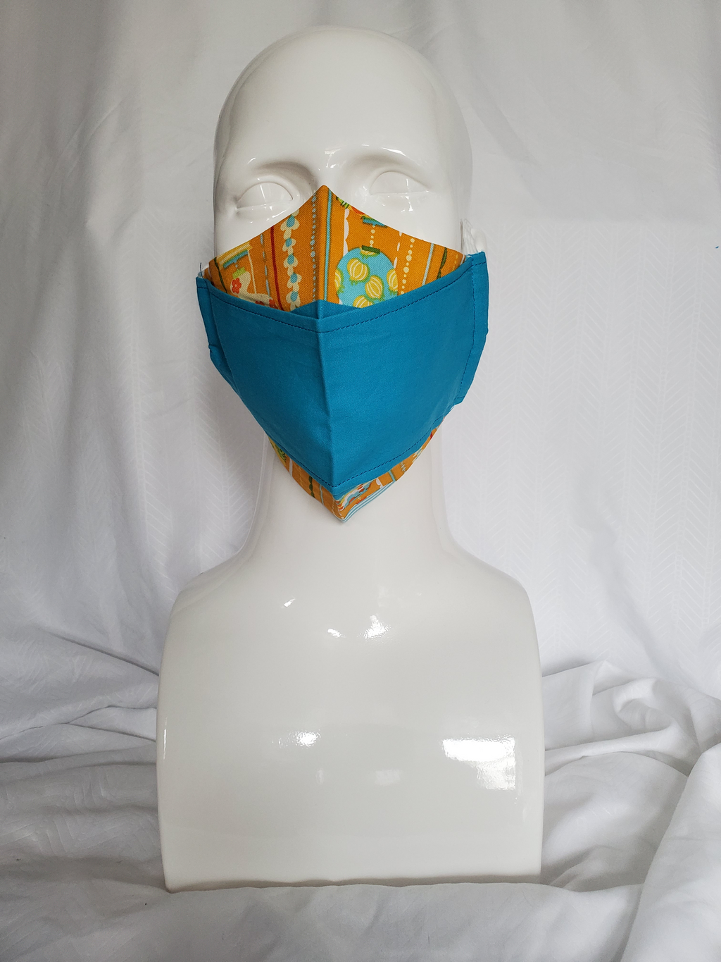 3D Mask-Turquoise Orange